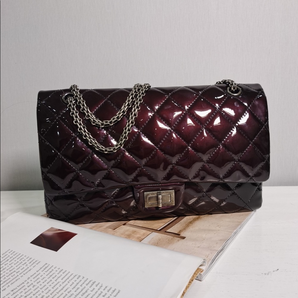 CHANEL Patent Quilted 2.55 Reissue 227 Flap